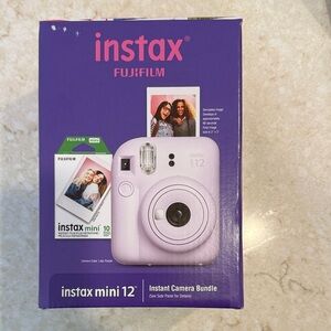 NWT Fujifilm Instax Mini 12 Instant Camera Bundle - Lavender